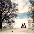 Alej sm��en� na m�st� T�flovy Huti pod Boub�nem